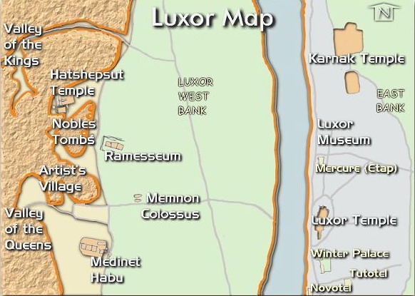 Egypt Luxor Map