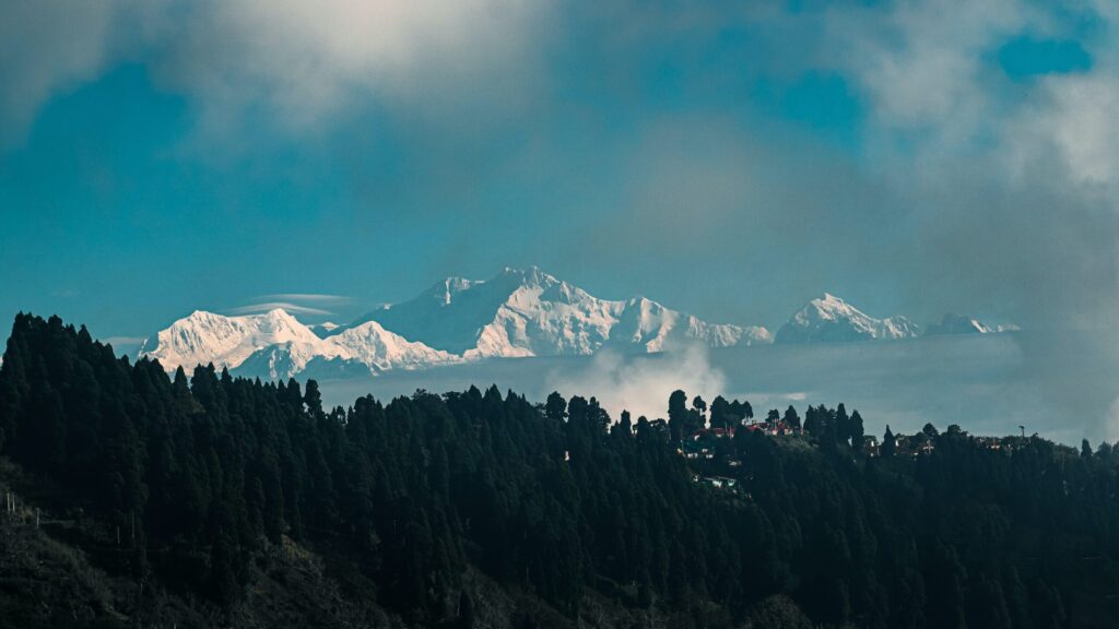 A spectacular view of Kanchenjunga from Darjeeling.