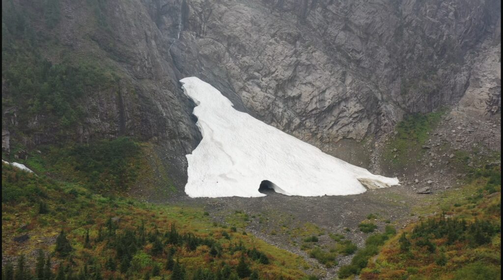 Big Four Ice Caves At Distance