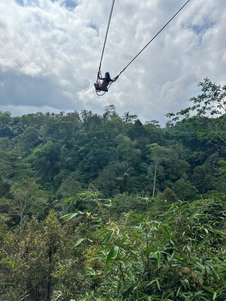 Bali swing at Leke Leke waterfall